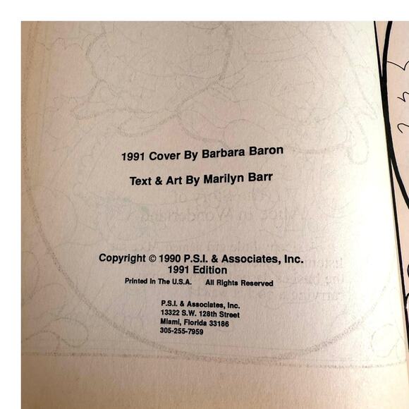 VTG 1991 COLORING BOOK Alice In Wonderland Color Me Fairy Tales USA 10.5” x 8” - Picture 3 of 7